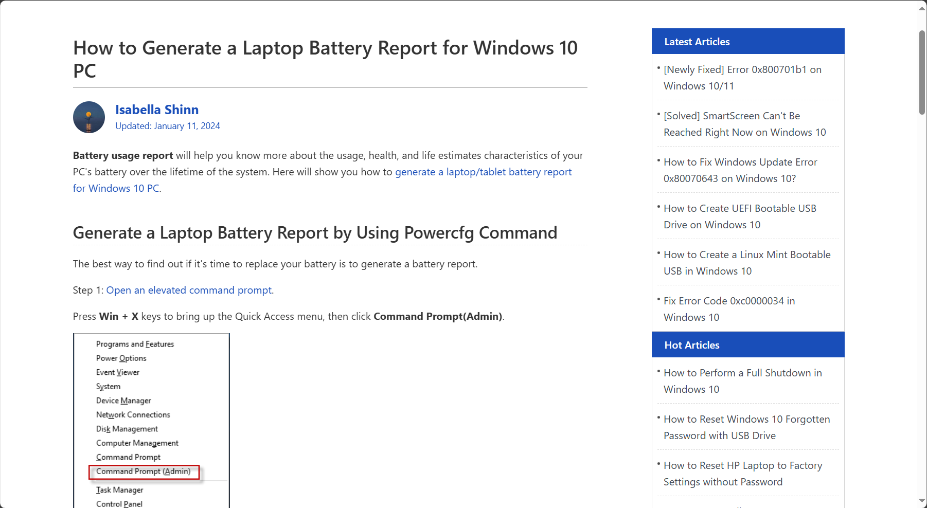 How to Generate a Laptop Battery Report for Windows 10 PC