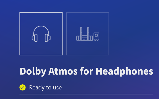 Dolby Atmos is ready to use