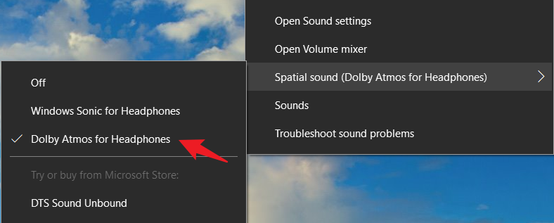 Enable Dolby Atmos