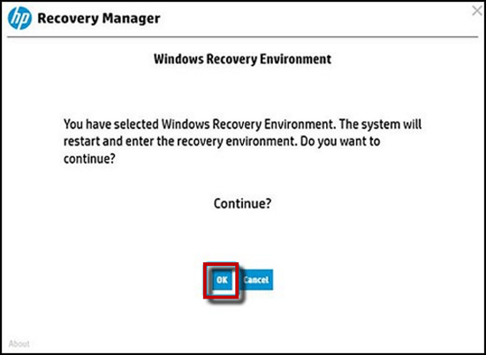hp recovery partition windows 10