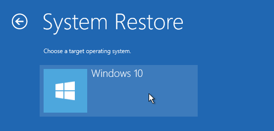 Select Windows 10