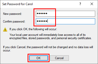 enter new password