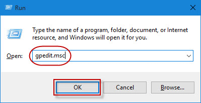 Run gpedit.msc