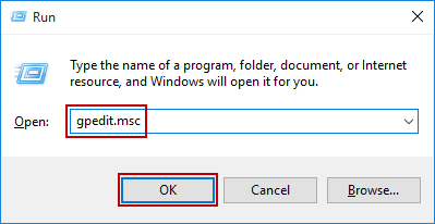 Run gpedit.msc