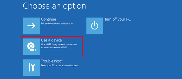 choose Use a device