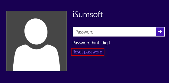 Reset Password link