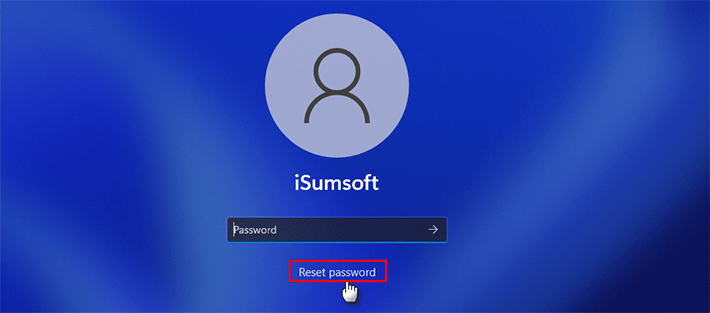 click Reset password link