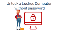 Unlock a locked computer without password