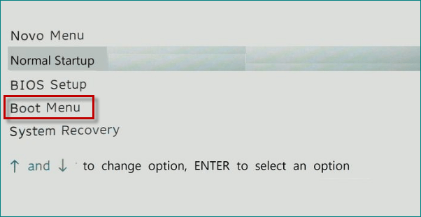 Select Boot Menu