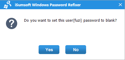 Set password to blank