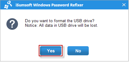 Format USB flash drive