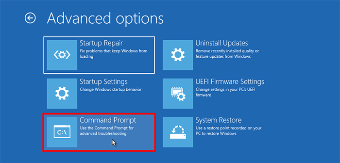 choose Command Prompt