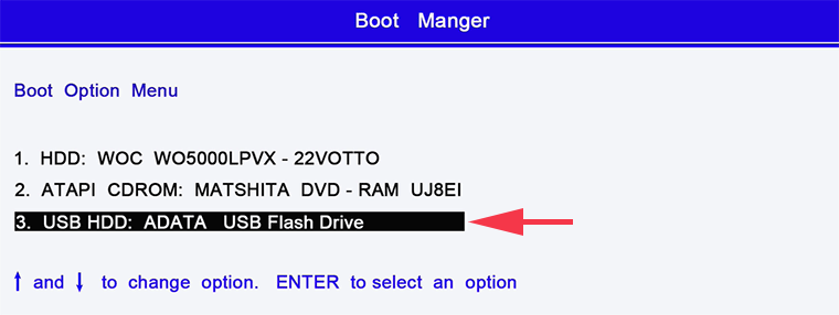 boot PC from password disk