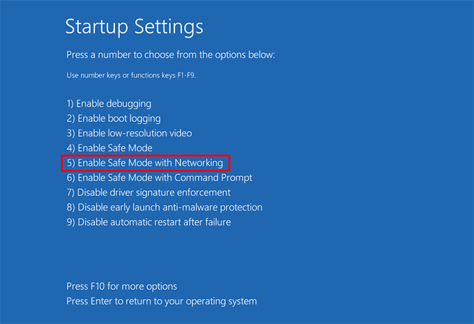 safe mode with networking