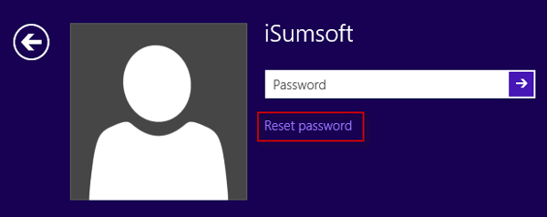 Reset Password link