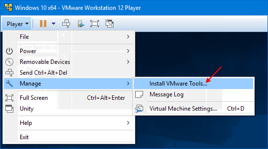 Reinstall vmware tools