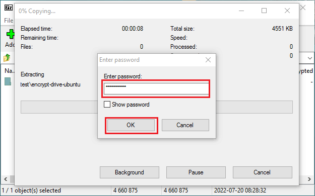 Enter password