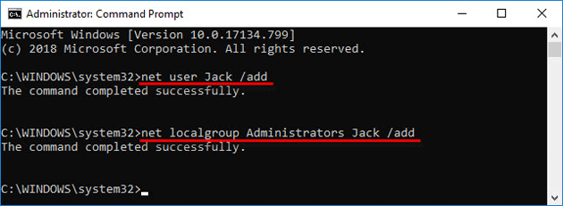 create administrator using command