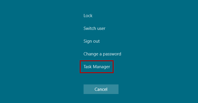 open Task Manager