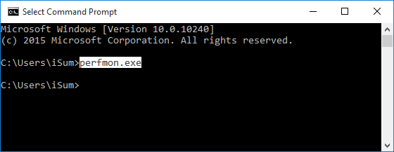 Open Performance Monitor via Command Prompt