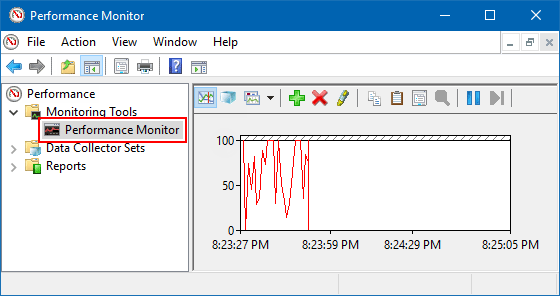 Open Performance Monitor via Run