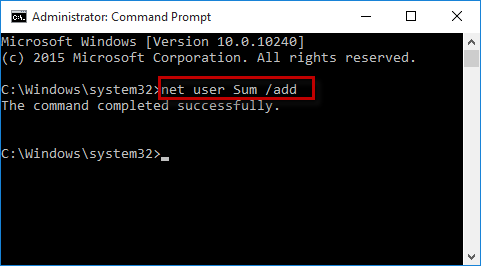 Add user with cmd