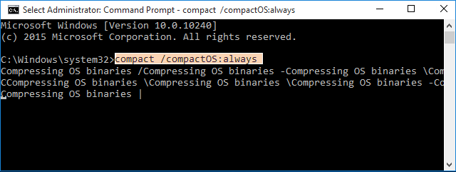 compressing os binaries