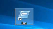 create shortcut for Run command