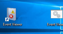 create Event Viewer shortcut