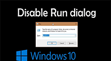 Disable the Run Dialog