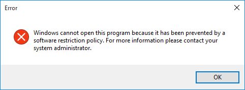 error message