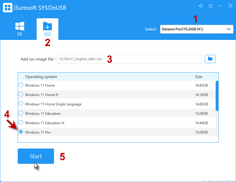 dual boot Windows 7 and Windows 11 using iSumsoft SYSOnUSB