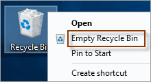 empty recycle bin