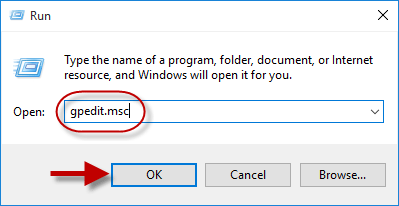 Run gpedit.msc