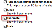 Enable or disable hibernate in Windows 10