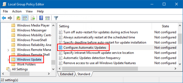 Configure Windows Updates