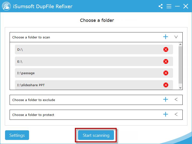 automatically find duplicate files across drives and folders using iSumsoft DupFile Refixer