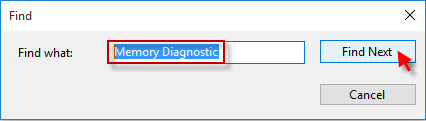 Type Memory Diagnostic