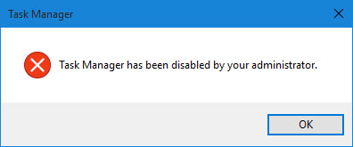 task manager has been disabled by your administrator