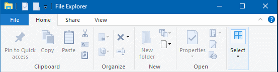 Hide or show File Explorer Ribbon menu from Ribbon arrow