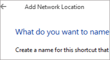 add network location