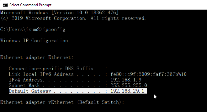 Find the IP address of your router