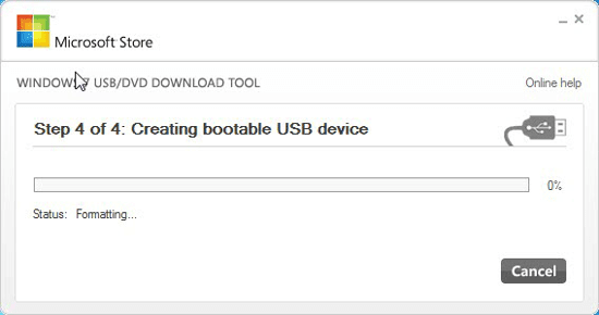 Creat bootable usb device