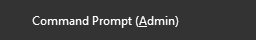 Run command Prompt as an administrator