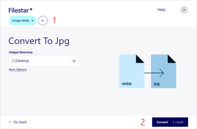 convert webp to jpeg via online tool