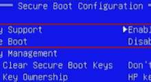 disable secure boot in uefi