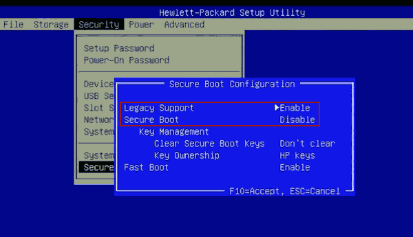 HP Secure Boot