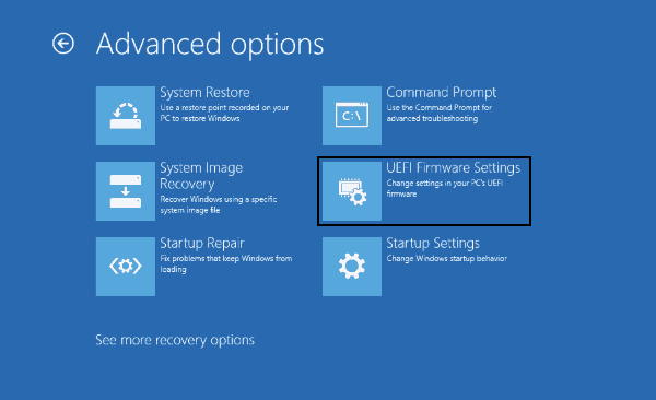 UEFI Firmware settings