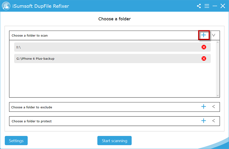 choose folder or drive to scan