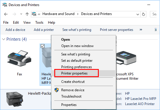 Printer Properties